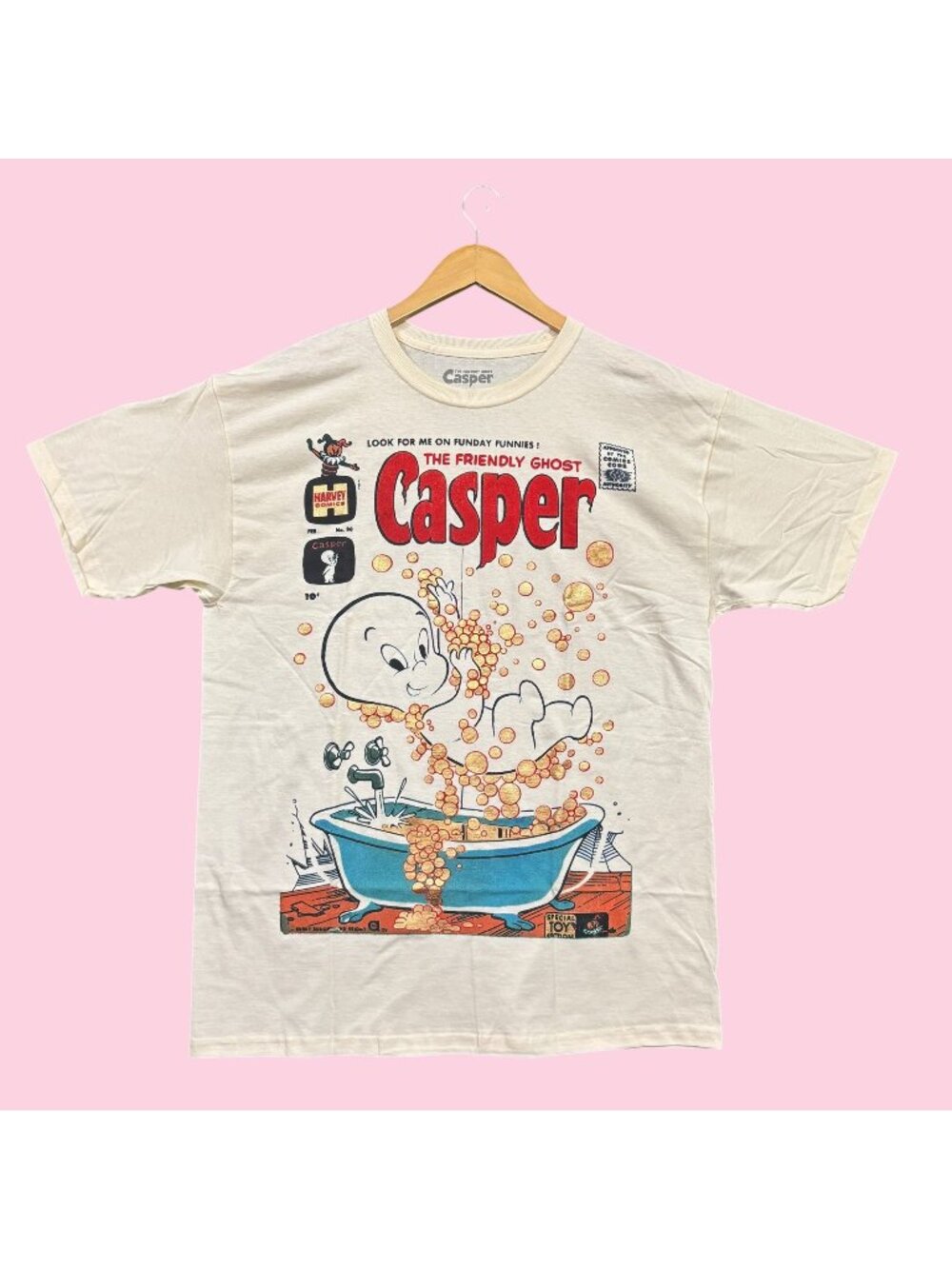 Casper The Friendly Ghost Look For Me On Funday Funnies Tee L